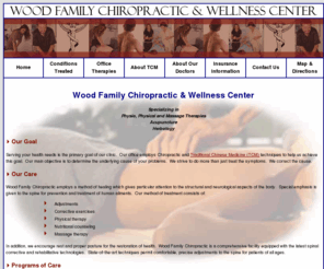 woodfamilychiropractic.com: Wood Family Chiropractic & Wellness Center - Home
Wood Family Chiropractic is an experienced chiropractic office located in Burbank, California.  We specialize in spinal adjustments, Acupuncture, Herbology, and physio, physical and massage therapies.