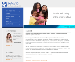 samvid.com: SAMVID | Oralmat Drops | Oralmat Wound Healing Spray | Acno Cream - SAMVID
SAMVID Australia, SAMVID India, SAMVID Melbourne, Oralmat Drops, Oralmat Wound Healing Spray, Acno Cream, SAMVID