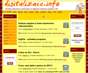 digitalizace.info: digitalizace.info
digitalizace.info - Informace o digitalizaci televizního vysílání