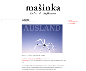 xn--mainka-ckb.net: mašinka | kulev & rossbacher
home of peter kulev & gerald [rossi] rossbacher - artists