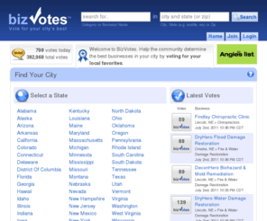 bizvotes.com: BizVotes.com - Vote For Your City's Best
Cast your vote today and join other locals voting for their favorite restaurants, plumbers, dentists and other local businesses!  BizVotes.com features fair, unbiased voting, user ratings, reviews, and comments on the best businesses in your city.