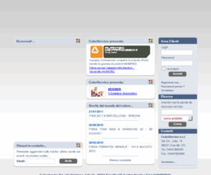 colorservice.net: Color Service - Dosatura, pesatura e scioglitura di coloranti liquidi e in polvere.
Color Service si occupa da anni di automazione nel campo delle cucine colori con impegno e serietà. Grazie ad una solida base di conoscenze tecniche, Color Service offre soluzioni adeguate alle problematiche particolari di ciascun cliente nel dosaggio e nella pesatura di coloranti liquidi ed in polvere.