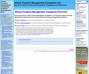 athens-property-management-companies.info: Athens Property Management Companies | Georgia Property Management Companies Directory
Athens Property Management Companies. Search the Athens, Athens Property Management Companies Property Management Companies Directory to find Property Management Companies in Athens