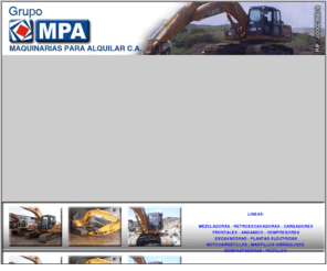 maquinarias.com: MPA MAQUINARIAS PARA ALQUILAR
Alquiler de maquinarias a nivel nacional para la construcción, etc...