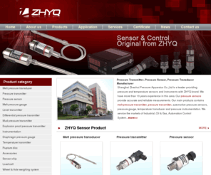 zhyqsensor.com: Pressure Transmitter | Pressure Transducer | Pressure Sensor | Pressure Gauge - ZHYQ
ZHYQ Sensor main products contains melt pressure transmitter, pressure transmitter/transducer, automotive pressure sensors, pressure gauge etc.