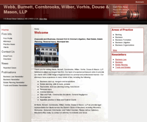 webbburnett.com: Salisbury Banking Attorneys | Maryland Business, Business Formation Lawyers, Law Firm -  Webb, Burnett, Cornbrooks, Wilber, Vorhis, Douse %26 Mason, LLP
Salisbury Banking Attorneys of Webb, Burnett, Cornbrooks, Wilber, Vorhis, Douse & Mason, LLP pursue cases of Banking, Business, and Business Formation in Salisbury Maryland.