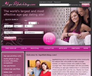 AgeMatching.com-Hot online age-gap dating club for mature men and younger ... AgeMatching.com-Hot online age-gap dating club for mature men and younger ...