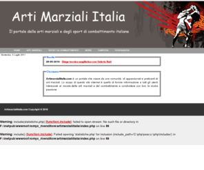 artimarzialiitalia.com: Arti Marziali Italia - Home
Portale delle arti marziali e degli sport da combattimento praticati in Italia