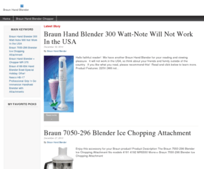 braunhandblenderchopper.net: Braun Hand Blender Chopper
Braun Hand Blender Chopper