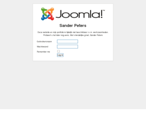 sanderpeters.com: Welkom op de voorpagina
Joomla! - Het dynamische portaal- en Content Management Systeem