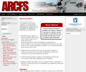 arcfs.org: Alabama Recovery Coalition for the Financial Sector
Alabama Recovery Coalition for the Financial Sector