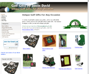 jdgolfgifts.com: Golf Gifts for Father's Day, Birthdays, Holidays, and Golf Tournaments - Unique Golf Gifts
Unique golf gifts for any occasion. Personalized golf gifts.  