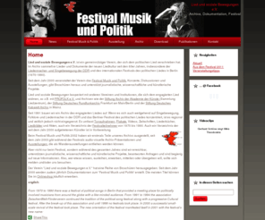 songklub.de: Festival Musik und Politik - Lied und soziale Bewegungen e.V.
Webseite des Festivals Musik und Politik und des Vereins Lied und soziale Bewegungen e.V., Festivalprogramm
