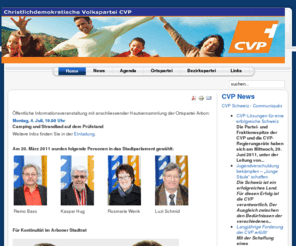 cvp-arbon.ch: Startseite
Internetseite der Ortspartei CVP Arbon