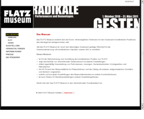 flatzmuseum.com: FLATZ Museum: Das Museum
Die offizielle Internetseite des FLATZ Museums.