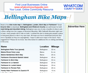 bellinghambikemaps.com: BellinghamBikeMaps.com - Road Bike Maps for Bellingham and Whatcom County, Washington
Find great bike maps routes in Bellingham and Whatcom County, Washington