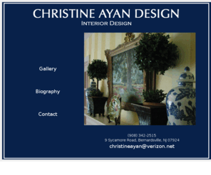 christineayandesign.com: Christine Ayan Home
Christine Ayan Design is an interior design firm located in Bernardsville, NJ