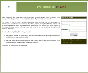 dr-one.com: Welcome to dr.ONE
dr.ONE, dr1, dr.1, personality profiler, personality profiling