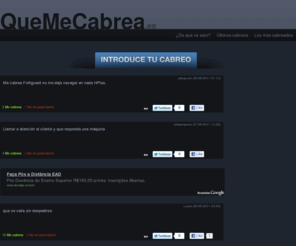 quemecabrea.com: Qué Me Cabrea - Dile a la sociedad lo que te molesta de ella
