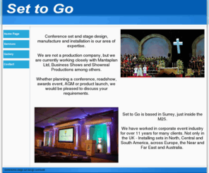 set-go.com: Set to Go
Conference set design & build. Bespoke conference set design service