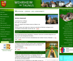 wehrheim.de: Wehrheim - lebens- und liebenswert
Offizieller Internetauftritt der Gemeinde Wehrheim im Taunus