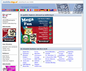 mobilering.nl: Truetones, nametones, sms, anoniem sms versturen
unlocken van gsm, gratis ringtones, treiter sms, anoniem sms versturen, groeps sms, goedkoop, pest je vriend, valentijn, wallpapers, truetones, voicetones, covertones