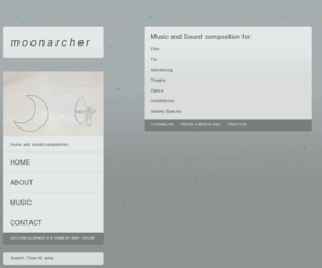 moonarcher.com: m o o n a r c h e r
music and sound composition