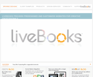 cgoldsmith.com: liveBooks: Website Designers and Website Templates with Free Trial
Website designers and website templates with free trial. liveBooks provides easy to use, functionally rich, award-winning websites for photographers, designers and other creative professionals that make it easy for you to engage your market, attract prospects, get customers.