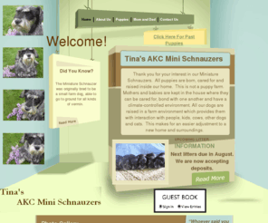 tinasakcschnauzers.com: Tinas AKC Schnauzers
Dog Breeding Service