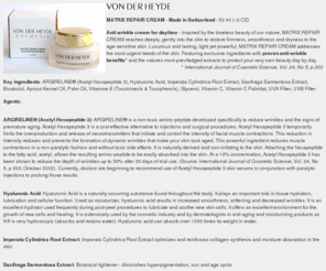 vdh-cosmetic.com: VON DER HEYDE - Natural Anti-Aging made in Switzerland
VON DER HEYDE - Natural Anti-Aging made in Switzerland