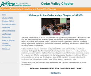 cedarvalleyapics.org: Cedar Valley Chapter
