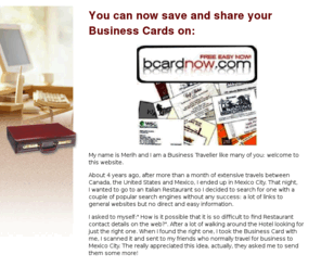 e-bcards.com: You can now save and share your Business Cards on:
