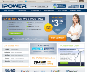 ipowerweb.org: Domain Names and Web Hosting by IPOWER
Small business web hosting offering additional business services such as: domain name registrations, email accounts, web services, FrontPage help, online community resources and various small business solutions.