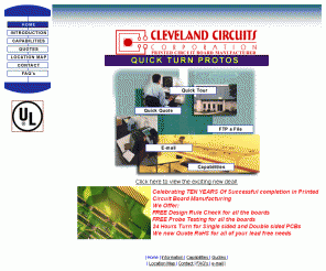 clevelandcircuits.com: Cleveland Circuits Corporation - Printed Circuit Boards, Lead Free PCP, Lase Photoplotting
Cleveland Circuits Corporation is a full-service PCB production house