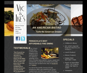 floridabistro.com: Vic & Ike's
Pensacola American Bistro, Steak House