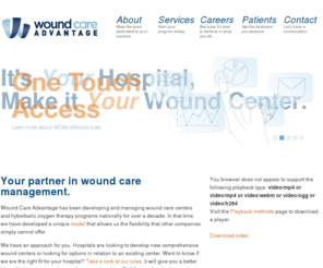 medicorwoundmanagement.com: Wound Care Advantage | Wound Care Management
Wound Care Advantage specializes in developing and managing wound care and hyperbaric medicine programs for new and,or existing centers.