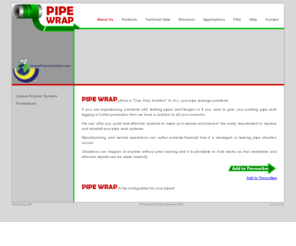 pipewrap.co.uk: PIPE WRAP - Stop any size pipe leak in under 30 minutes
Buy Pipe Wrap Repair Products online - quick pipe repair systems for all size pipes