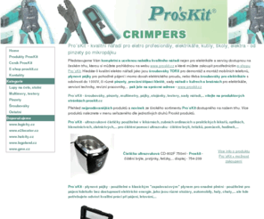 proskit.cz: proskit.cz plynové pájky, digitální multimetry, šroubováky, kleště,..
Mikropájka, kleště, plynová pájka, kufr s nářadím, sada torx šroubováky, elektrická pájka, miltimer digitální, elektro kufr nářadí proskit.cz