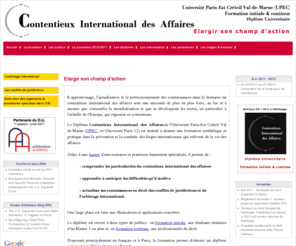 contentieux-international.net: Elargir son champ d'action  - Diplôme Universitaire Contentieux international des affaires - UPEC
Elargir son champ d'action  - Formation initiale & continue - Conflits de juridictions & Arbitrage international - Diplôme Universitaire Contentieux international des affaires - UPEC