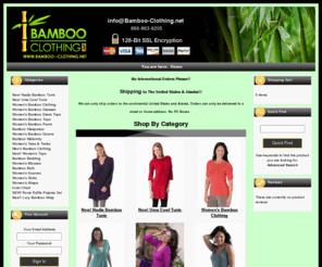 bamboo-clothing.net: Bamboo-Clothing.net
Bamboo Clothing in Eco-Friendly, High Quaility Eco Fashion,Bamboo Clothing for Women,Bamboo Clothing Women's Tops,Women's Bamboo Pants,Organic Bamboo Clothing,Bamboo Sleepwear, Bamboo Maternity,Bamboo Bedding, Men's Bamboo Clothing, Bamboo Bath.