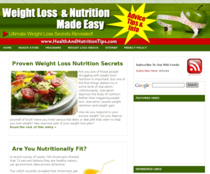 healthandnutritiontips.com: Weight Loss and Diet
