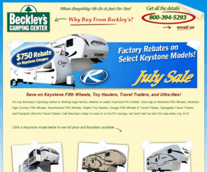 keystonervrebates.com: Keystone Travel Trailers, 5th Wheels, Toy Haulers, and Ultra-lites | Keystone RV Rebates and Sales at Beckley's Camping Center
Huge RV Sale on Travel Trailers, 5th Wheels, Toy Haulers, and Ultra-lites at Beckley's Camping Center. Find the top Keystone RV models for less after factory rebates!