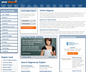 strayercampus.com: Online Accredited Degree Programs | Increase Your Earning Potential | YourDegree.com
Online Accredited Degrees in a handy online directory, YourDegree.com features only accredited online colleges and accredited career college degrees.