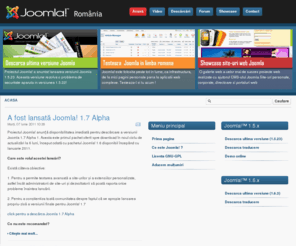 joomla.ro: Joomla! Romania
Joomla!  - Comunitatea utilizatorilor de Joomla! Open Source din Romania. Contine sectiune de download, traduceri, forum si materiale video informative