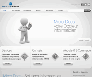 micro-docs.net: Micro Docs - Bienvenue sur le site de Micro Docs
Ce site propose des solutions internet complètes pour particuliers, PME.