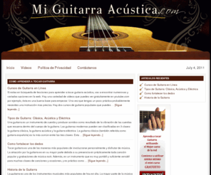 miguitarraacustica.com: Aprender a Tocar Guitarra | Guitarra Acustica
Amplia informacion sobre aprender a tocar guitarra en linea. Si buscas una manera rapida de aprender guitarra acustica visitanos y encontraras cursos y lecciones en linea.