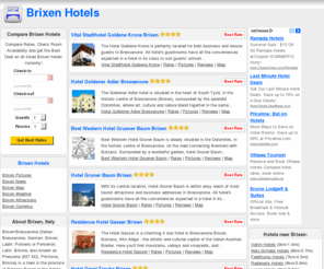 brixenhotels.com: Brixen Hotels - Hotels in Brixen, Italy
Discover, read reviews and compare Brixen Hotels - Check rates, availability and book Brixen Hotels direct online and save. 