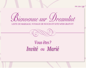 dreamlist.ch: Liste de Mariage, Liste Cadeaux Mariage en ligne | Dreamlist
Créer gratuitement votre liste de cadeaux multi-boutique (liste de mariage, naissance, anniversaire) avec Dreamlist et ses 150  partenaires en Suisse.