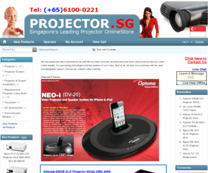 projector.sg: Home - Projector.sg
Projector.sg deals with LCD, DLP, LED, Mirror Projector, projector replacement lamps, projector screens, Installation