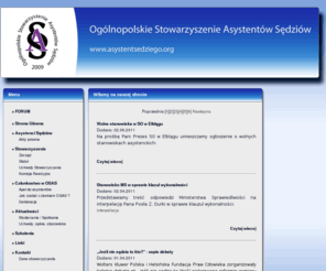 asystentsedziego.org: Ogólnopolskie Stowarzyszenie Asystentów Sedziów
Ogólnopolskie Stowarzyszenie Asystentów Sędziów